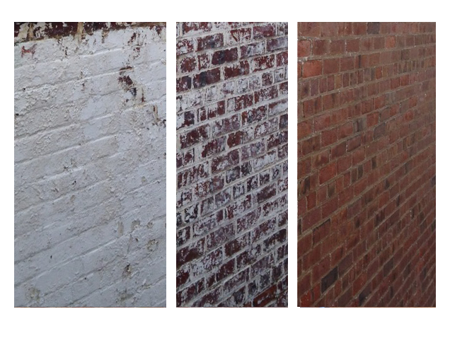 brick restoration paint removal